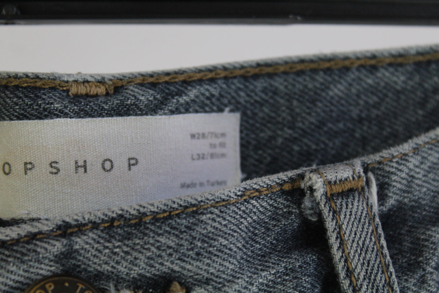 TopShop Denim Straight Cut Loose Fit Size W28 L32