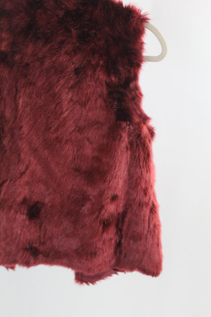 Women's Forever 21 Faux Red Fur Vest Size M