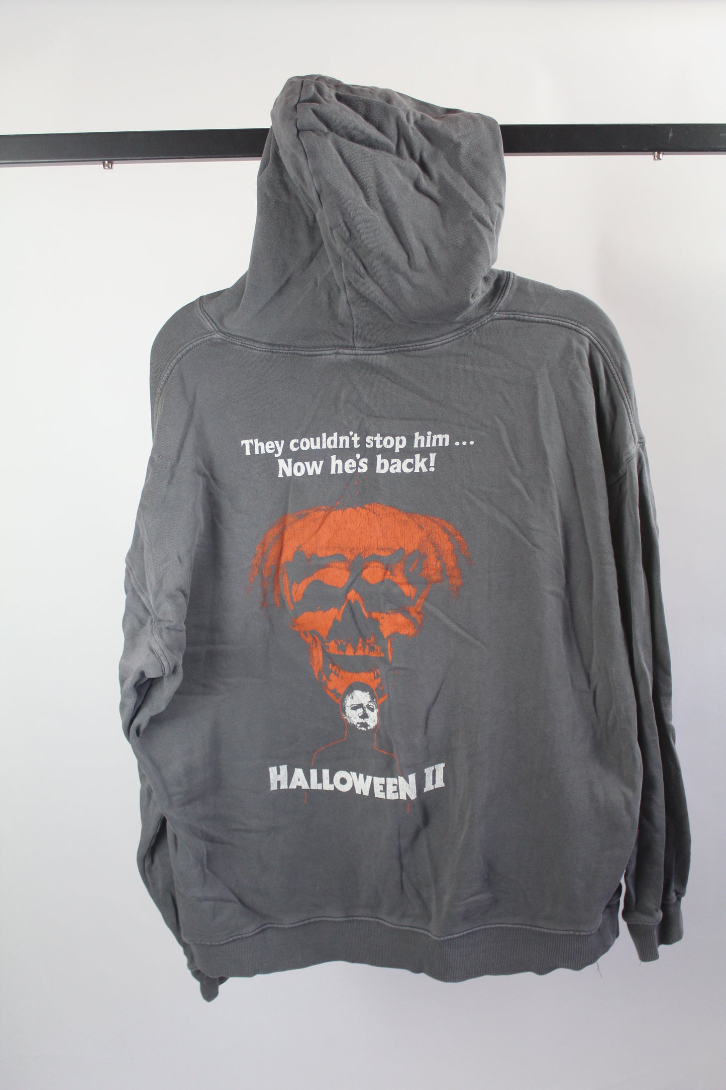 Women's Grey Halloween Hoodie Size Large
