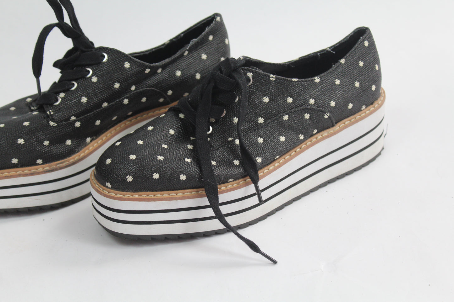 Women's Zara Striped Black/Grey Shoes Size 37