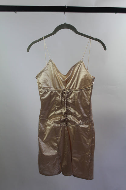 Silk Cream Women's Mini Dress Size Medium