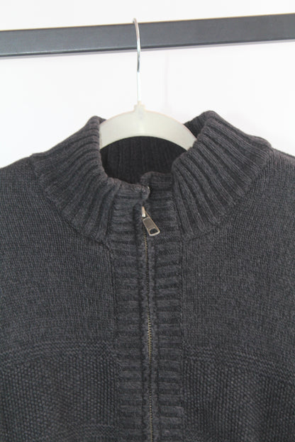 Men's Grey Knit Sweater Boston Traders Size Large