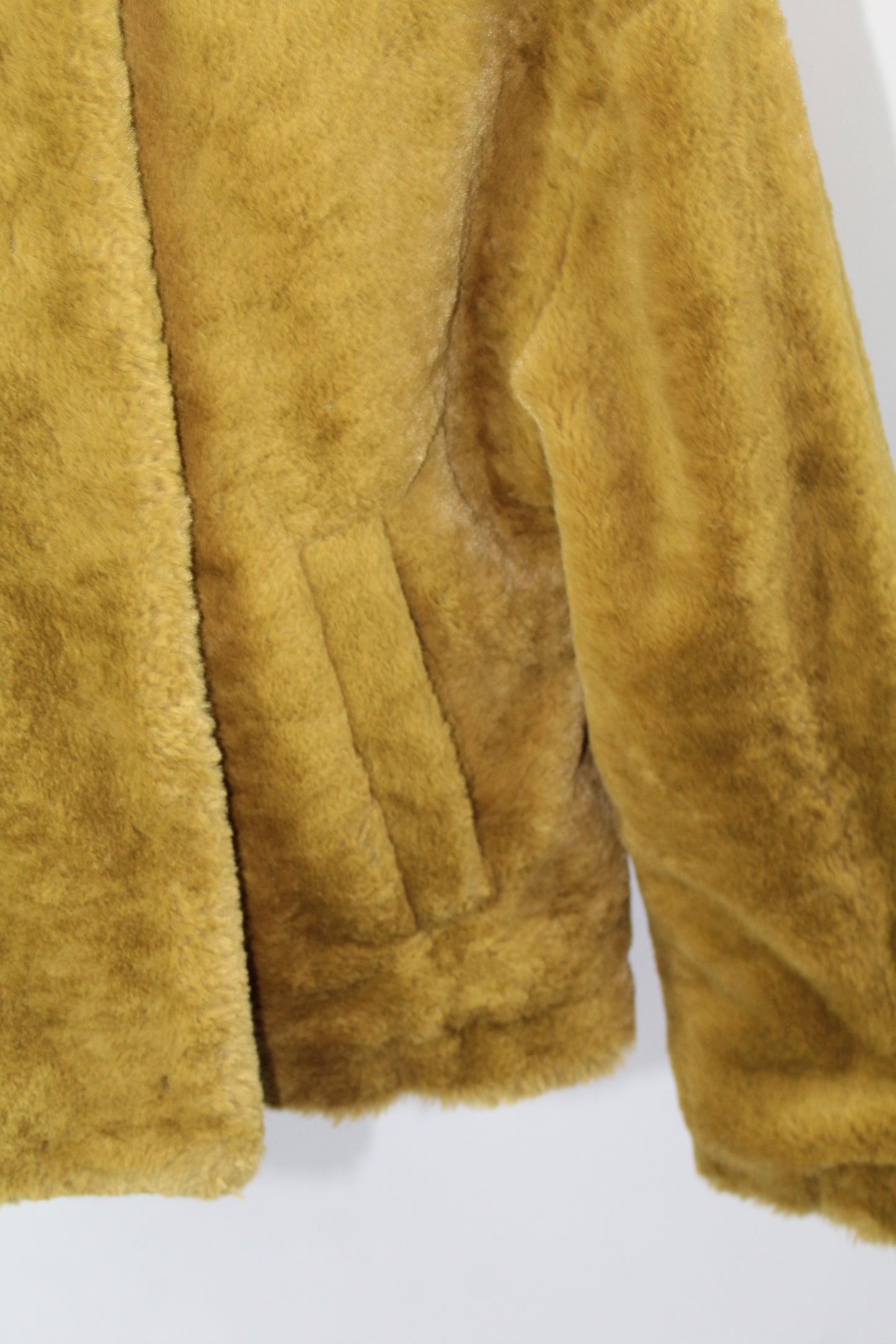 Women's Zara Golden Faux Fur Jacket Size XS