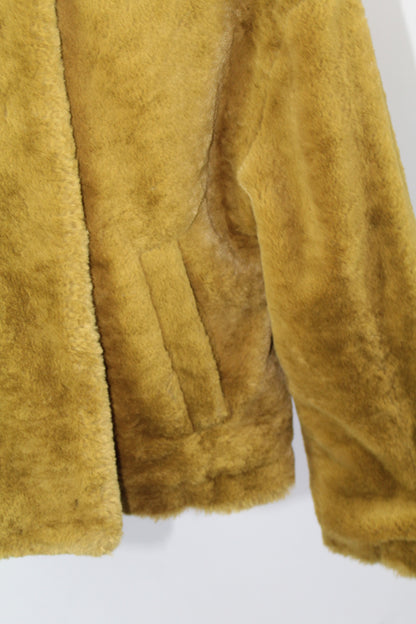 Women's Zara Golden Faux Fur Jacket Size XS