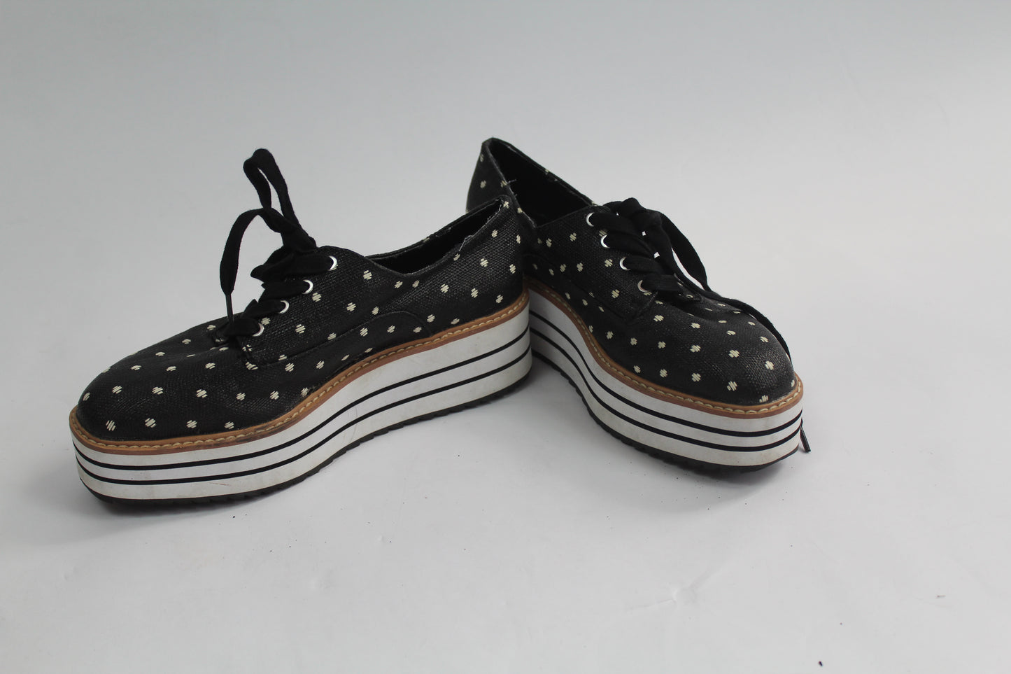 Women's Zara Striped Black/Grey Shoes Size 37