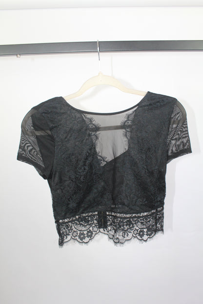 Women's Express Black Crop Top Size XS