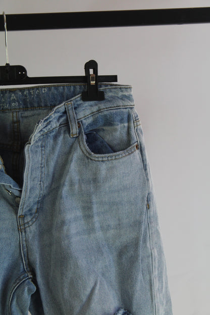 Vanilla Star Women's Light Wash Ripped Denim Jeans Size 7