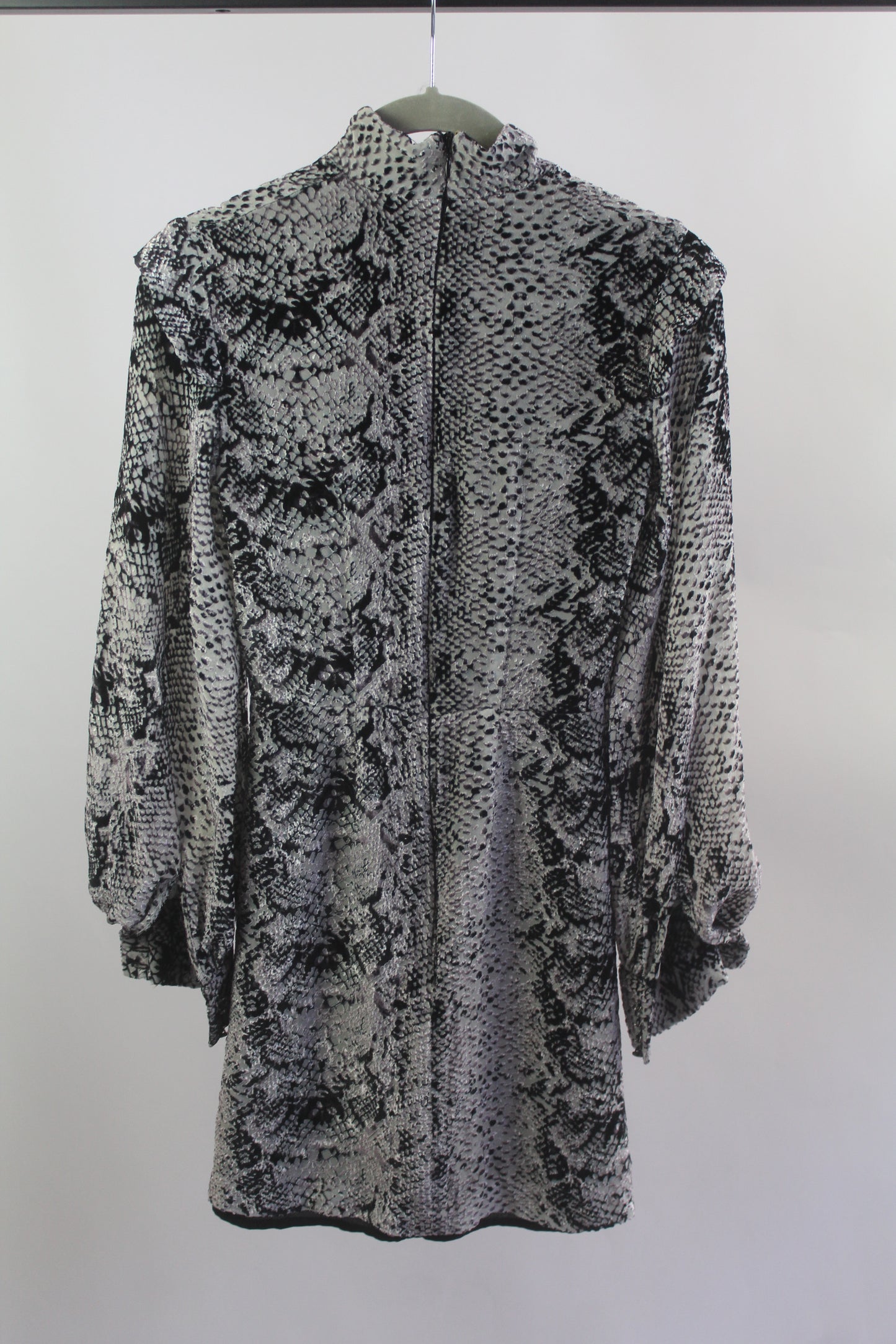 Grey/Black Women's River Island Snake Print Mini Dress Size 6