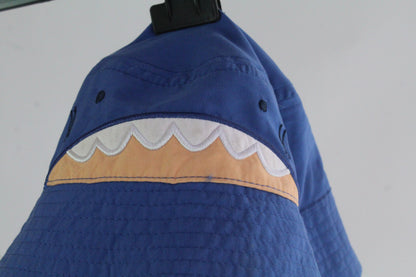Boys Baby Blue Shark Bucket Hat 12-18M