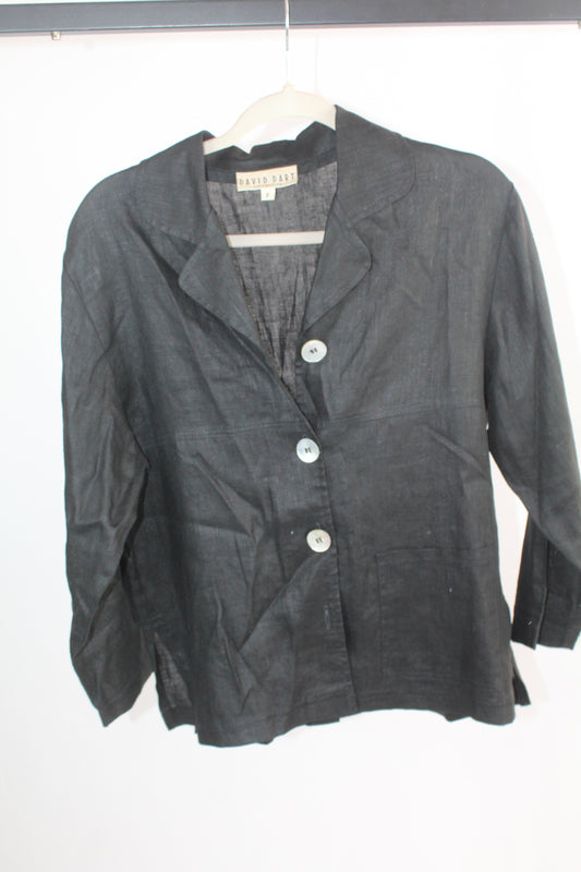 Women's Vintage David Bart Petite Black Long Sleeve