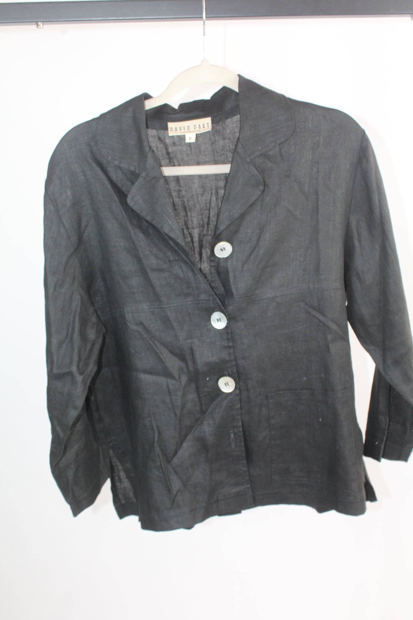 Women's Vintage David Bart Petite Black Long Sleeve