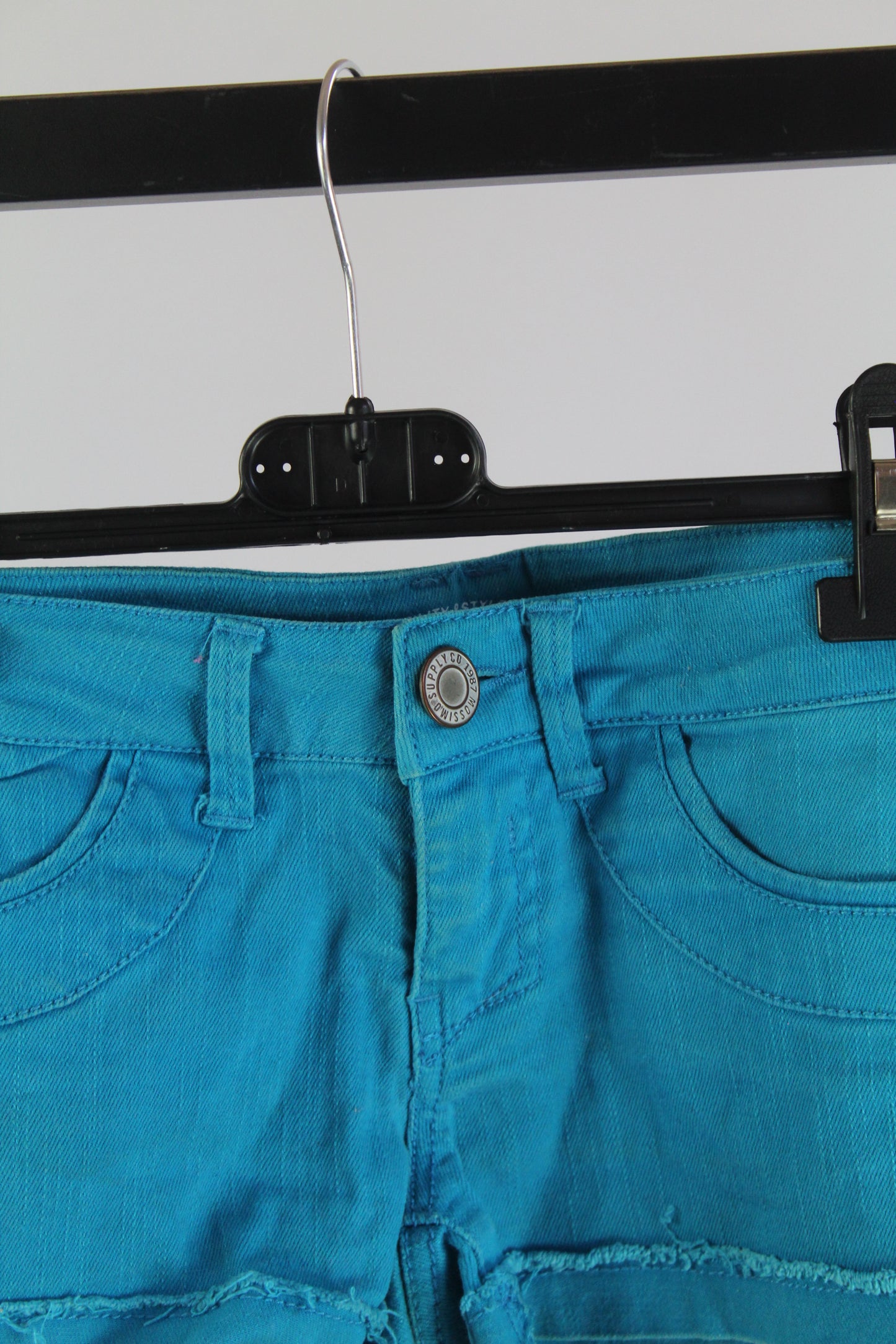 Y2K Mossimo Supply Co Teal Mini Shorts Women's Size 1