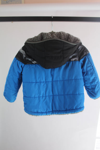 Boys Gerry Double Sided Blue/Grey Zip-Up Jacket Size 5