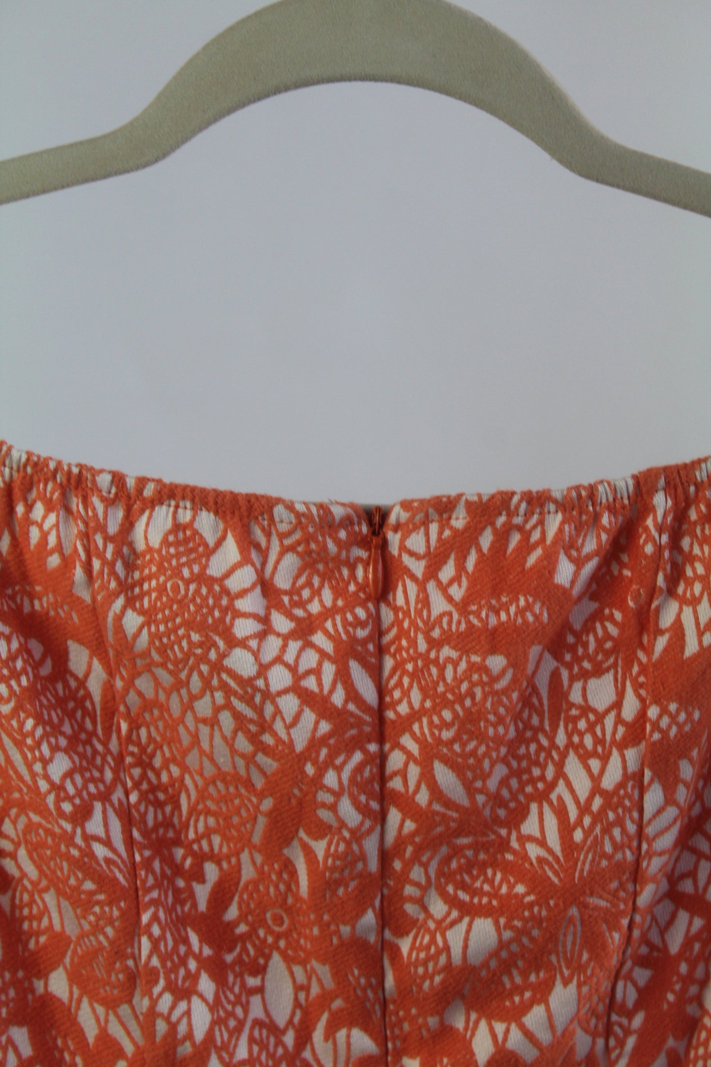 Orange Floral Missguided Women's Midi Dress Size Small