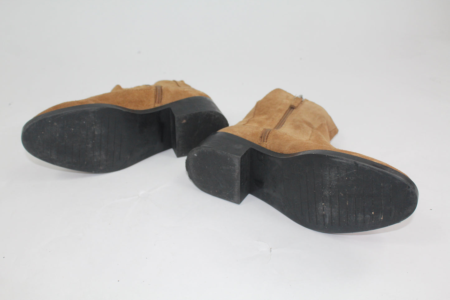 Women's Zara Trafaluc Brown Suede Booties Size UK 36