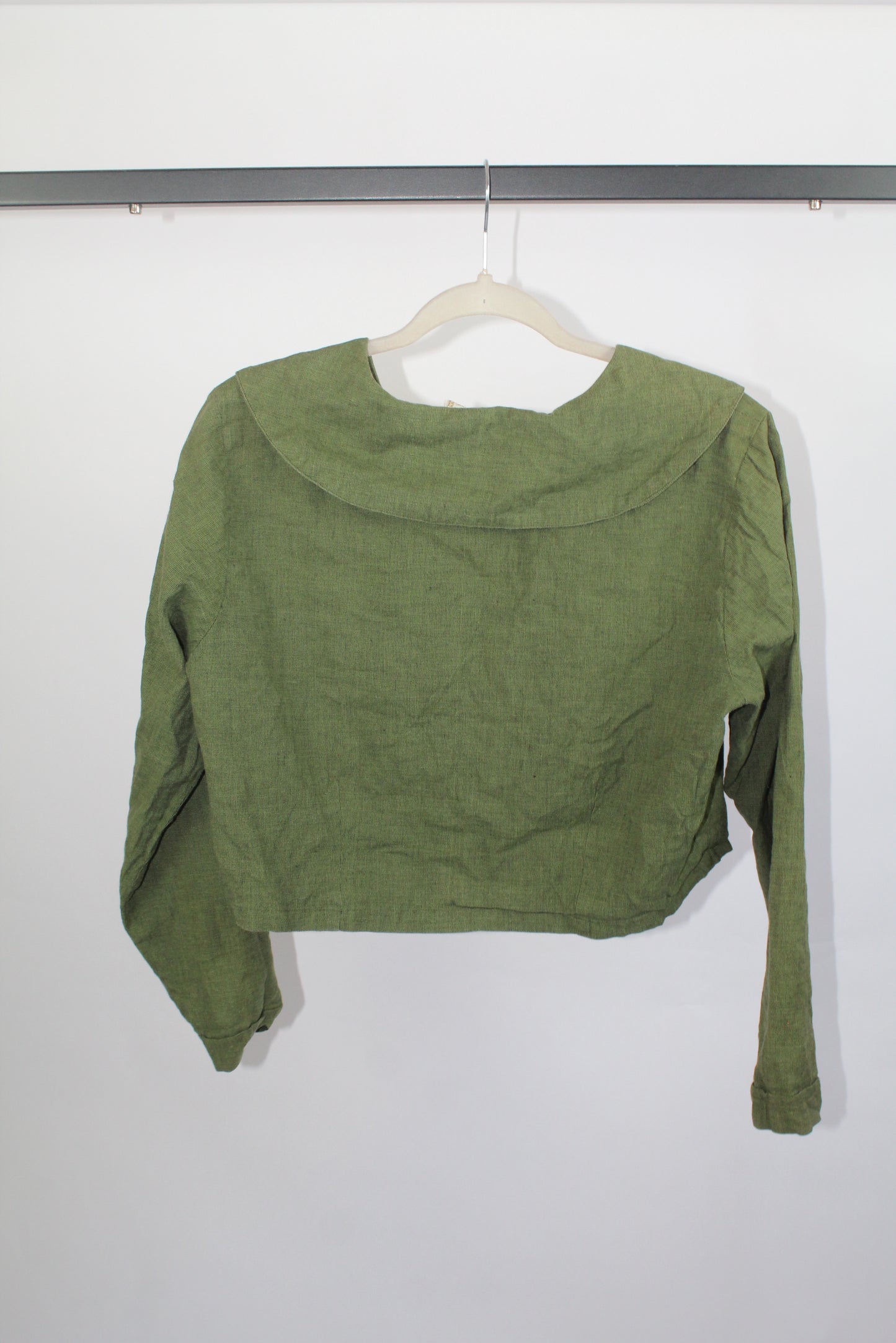 Women's Vintage Green April Cornell Long Sleeve Top Size Medium