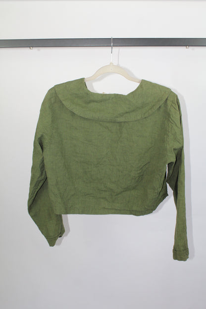 Women's Vintage Green April Cornell Long Sleeve Top Size Medium
