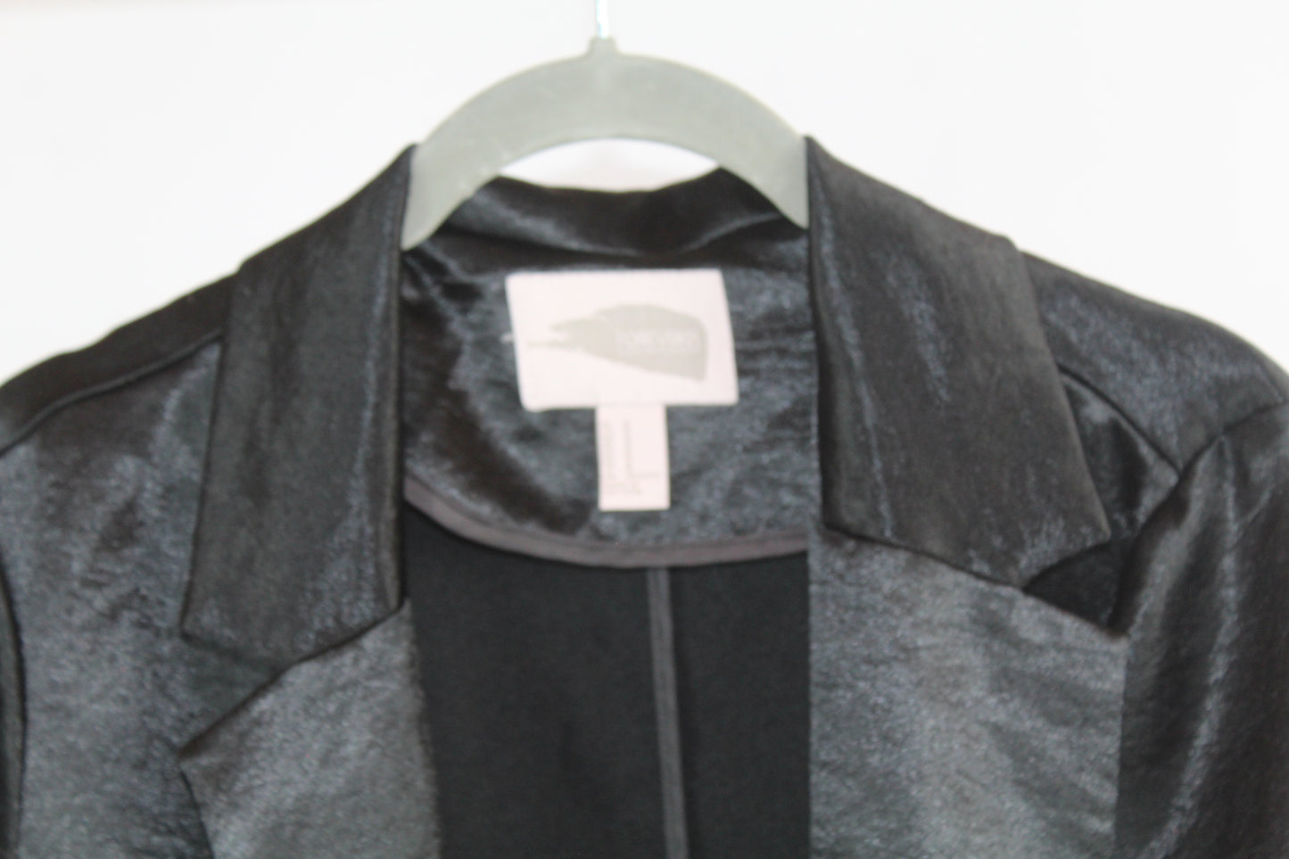 Women's Long Black Satin Cardigan Forever 21 Size Medium