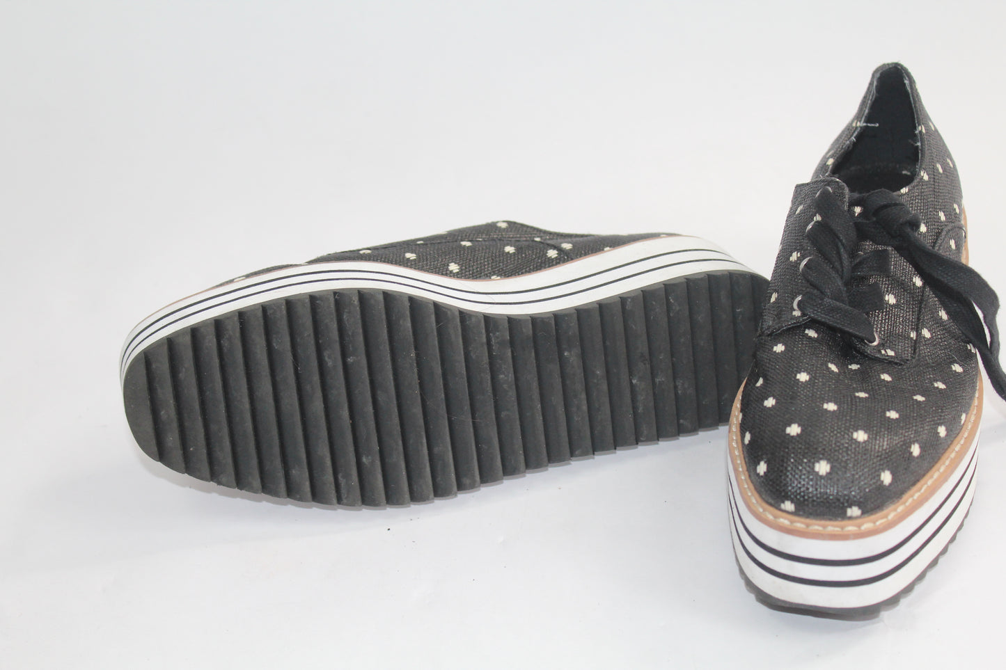 Women's Zara Striped Black/Grey Shoes Size 37