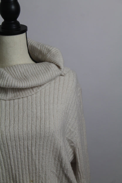 Women’s Rachel Zoe Cream Ribbed Knit Sweater – Size Large