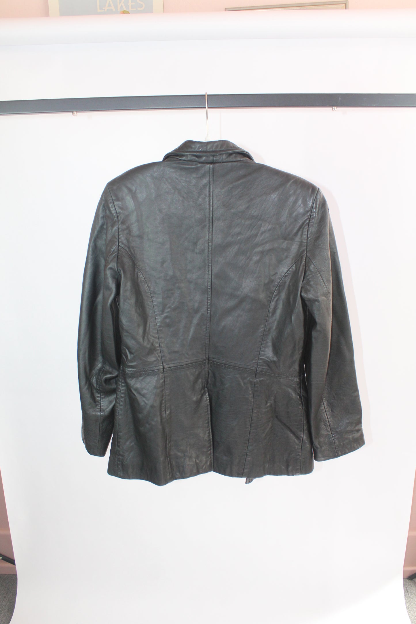 Women's Black Leather Kenneth Cole Reaction Jacket XS