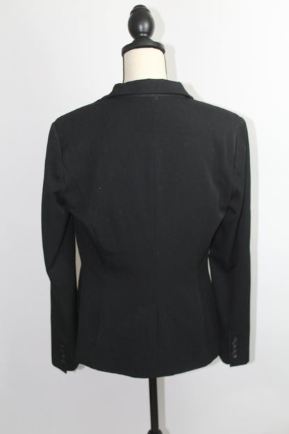 Women’s Lena Gabrielle Black Satin Blazer Top Vintage – Size 8