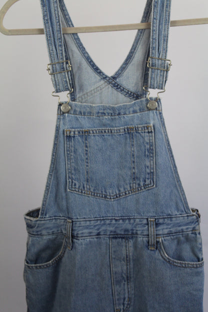 Women's Levi Denim Overalls Partially Distressed Size Medium