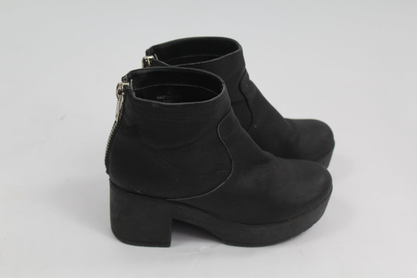 Women's Asos Black Chunk Booties Size 4