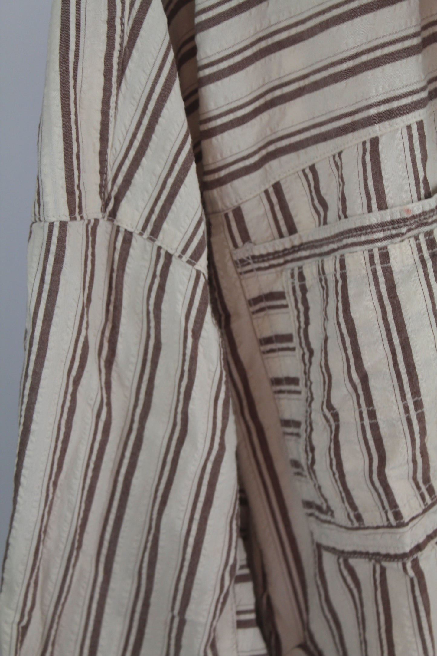 Women's Brown/White Long Sleeve Top Size Medium