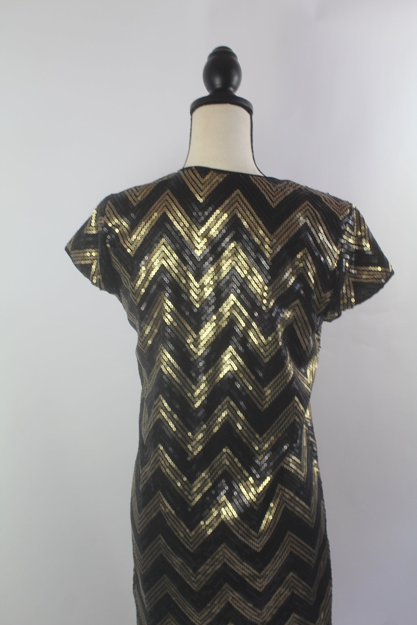 Black/Gold Women's Sequin Dress Size Small