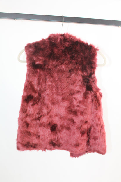 Women's Forever 21 Faux Red Fur Vest Size M