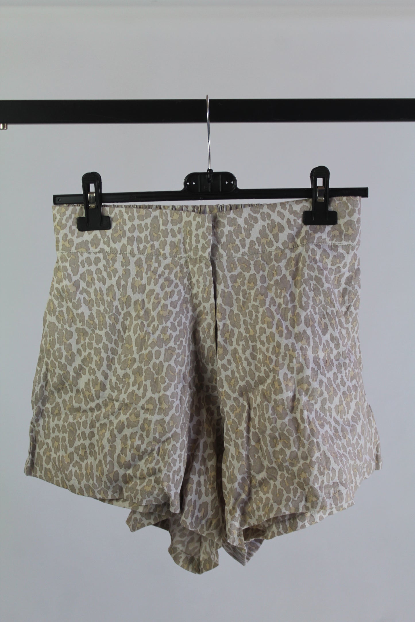 Palm Collective Sustainable Linen Cheetah Print Shorts Women's Size Small