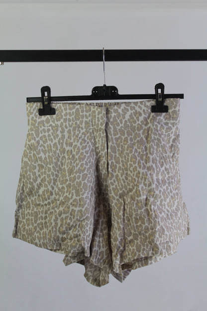 Palm Collective Sustainable Linen Cheetah Print Shorts Women's Size Small