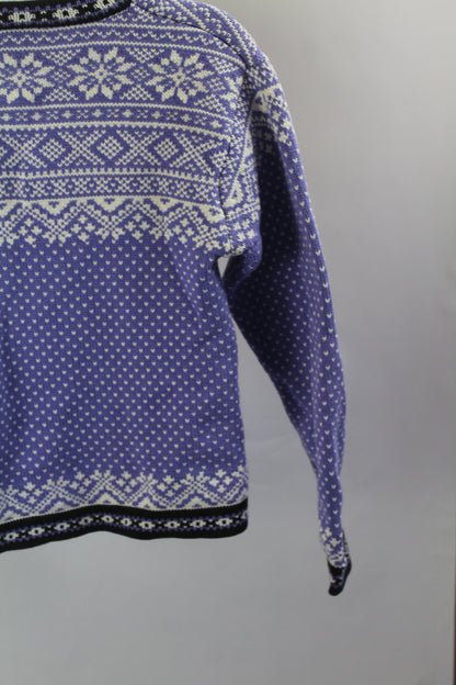 Women's Vintage LL Bean Blue Sweater Size Small