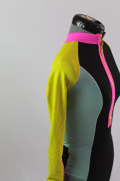 HM One Piece Bathing Suit Block Color Size 6