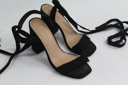 Women's Asos Black Strap Heels Size 4