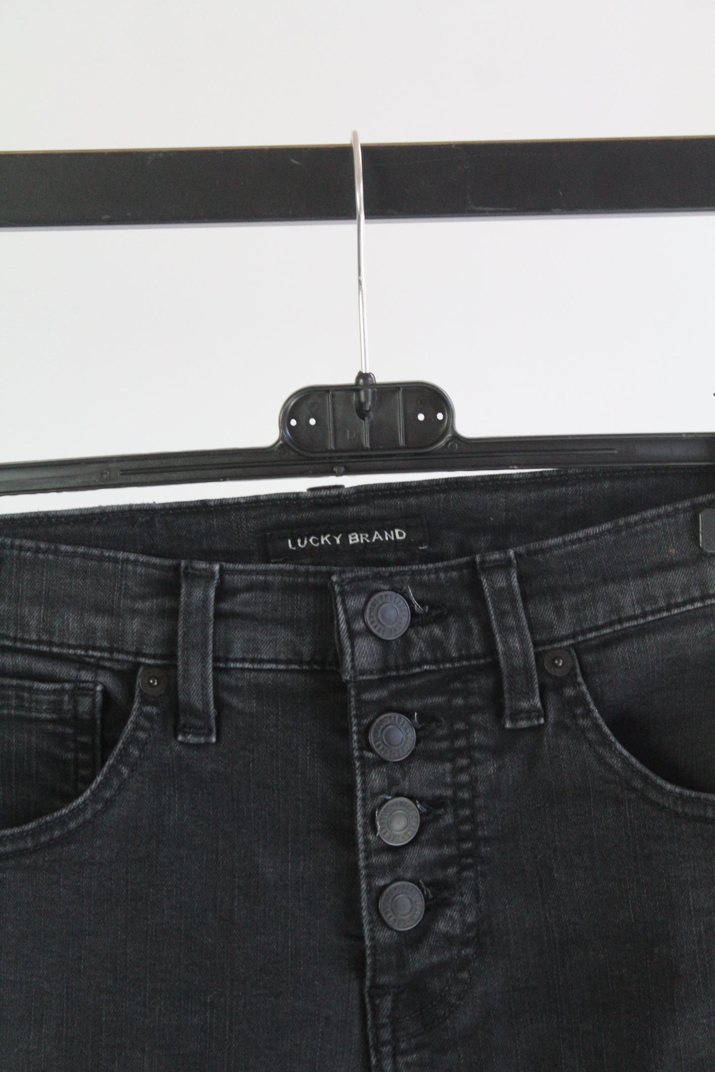 Lucky Brand Stretch Black BootCut Dark Wash Denim Size 6