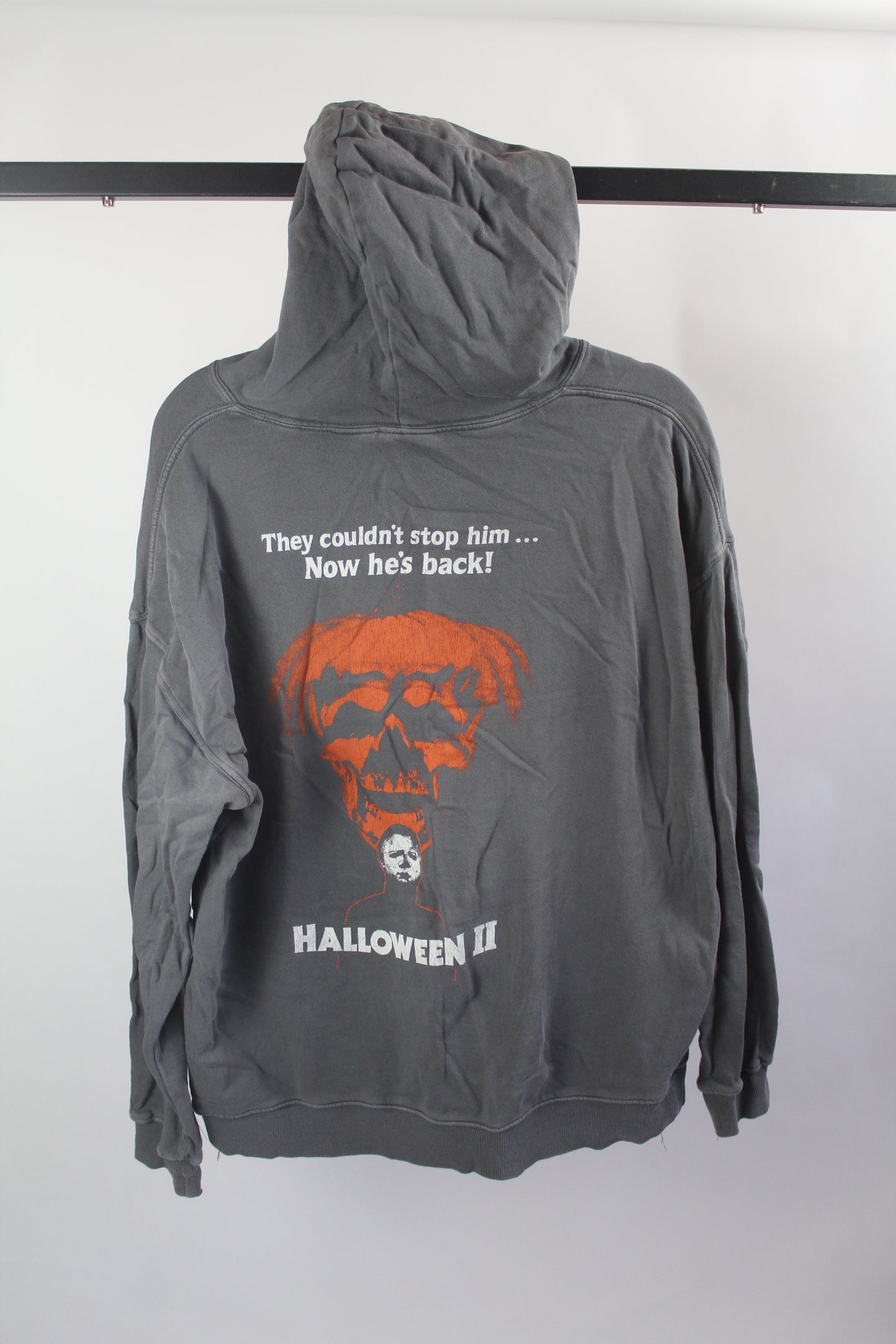 Women's Grey Halloween Hoodie Size Large
