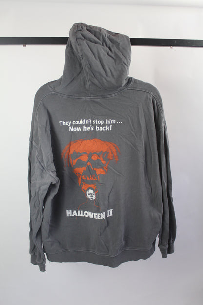 Women's Grey Halloween Hoodie Size Large