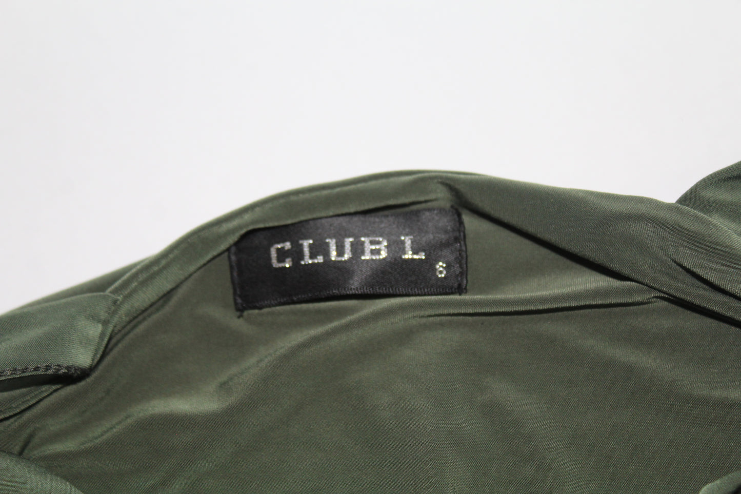 Women’s Olive Green Tie-Front Ring Detail Bodysuit – Size Unknown