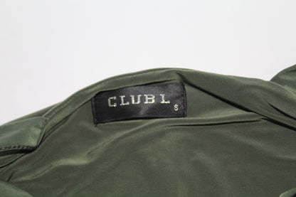 Women’s Olive Green Tie-Front Ring Detail Bodysuit – Size Unknown