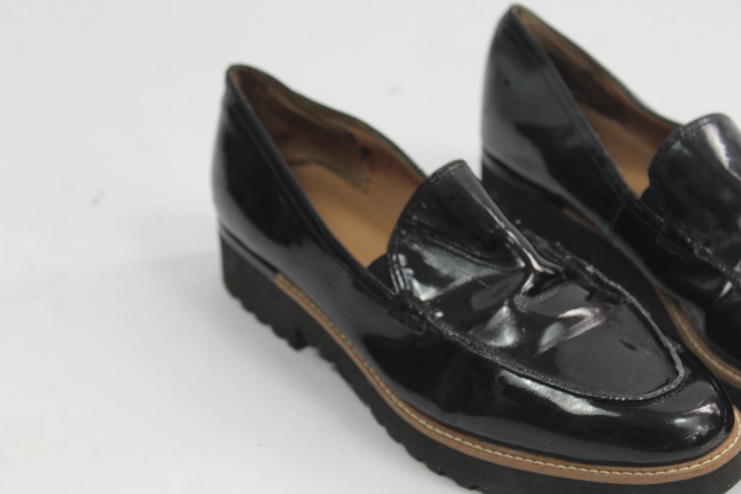 Women's Black Franco Sarto Loafers Size 7