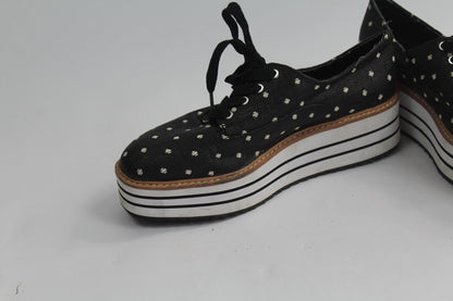 Women's Zara Striped Black/Grey Shoes Size 37