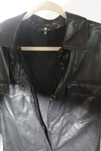 7 for Man Kind Women's Black Pleather Dress Size Medium