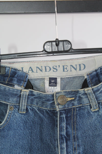 Vintage Women's Land's End Denim Pants Size 6