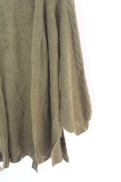 Women's Olive Green Long Sleeve Olive Cardigan Size Medium