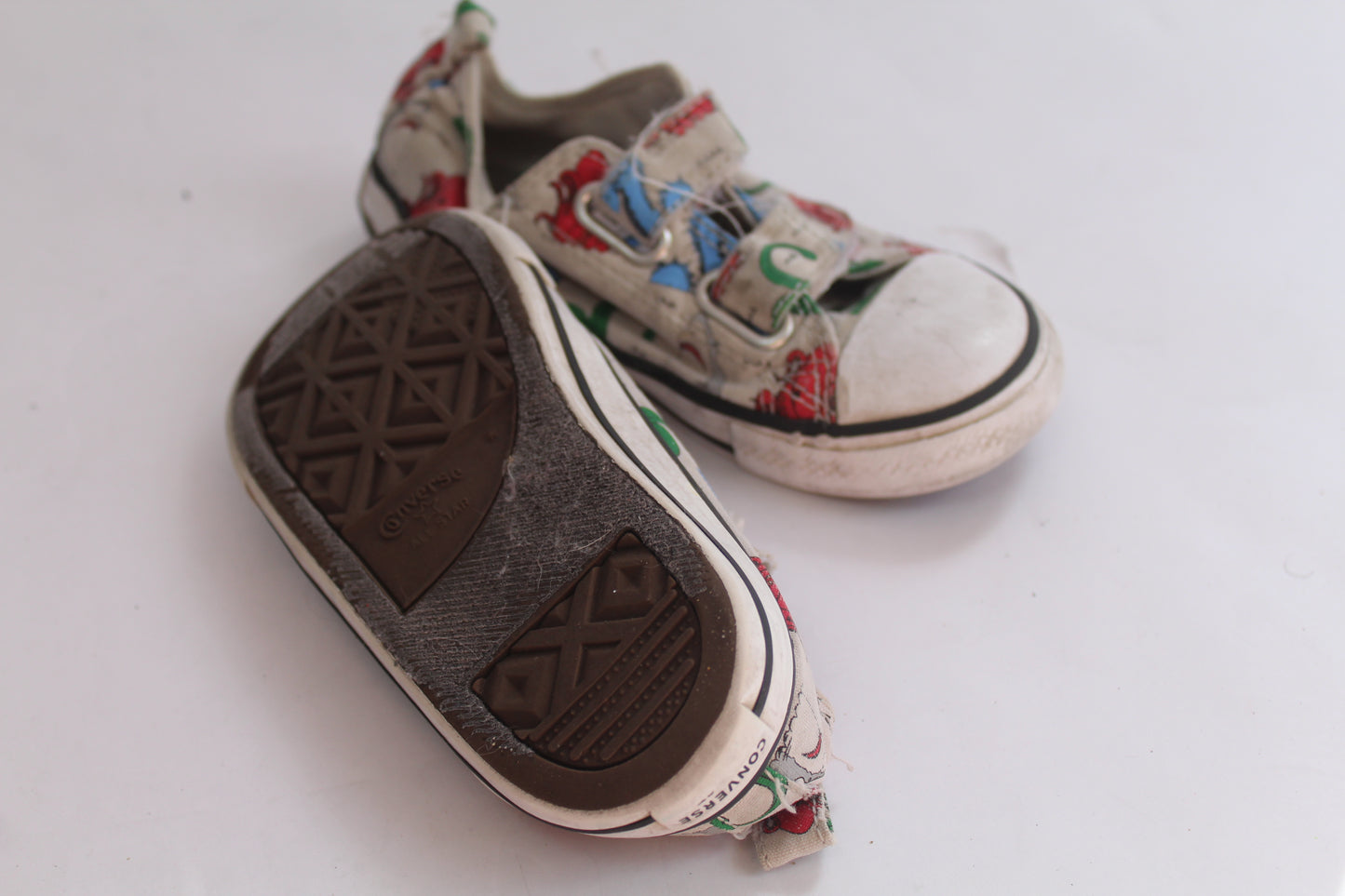 Boys Converse Dinosaur Patterned White U.S. Size 9