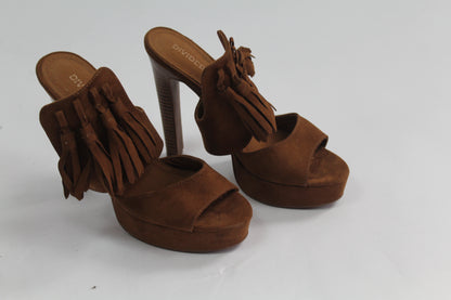 Women's Brown Suede Heels Size 37