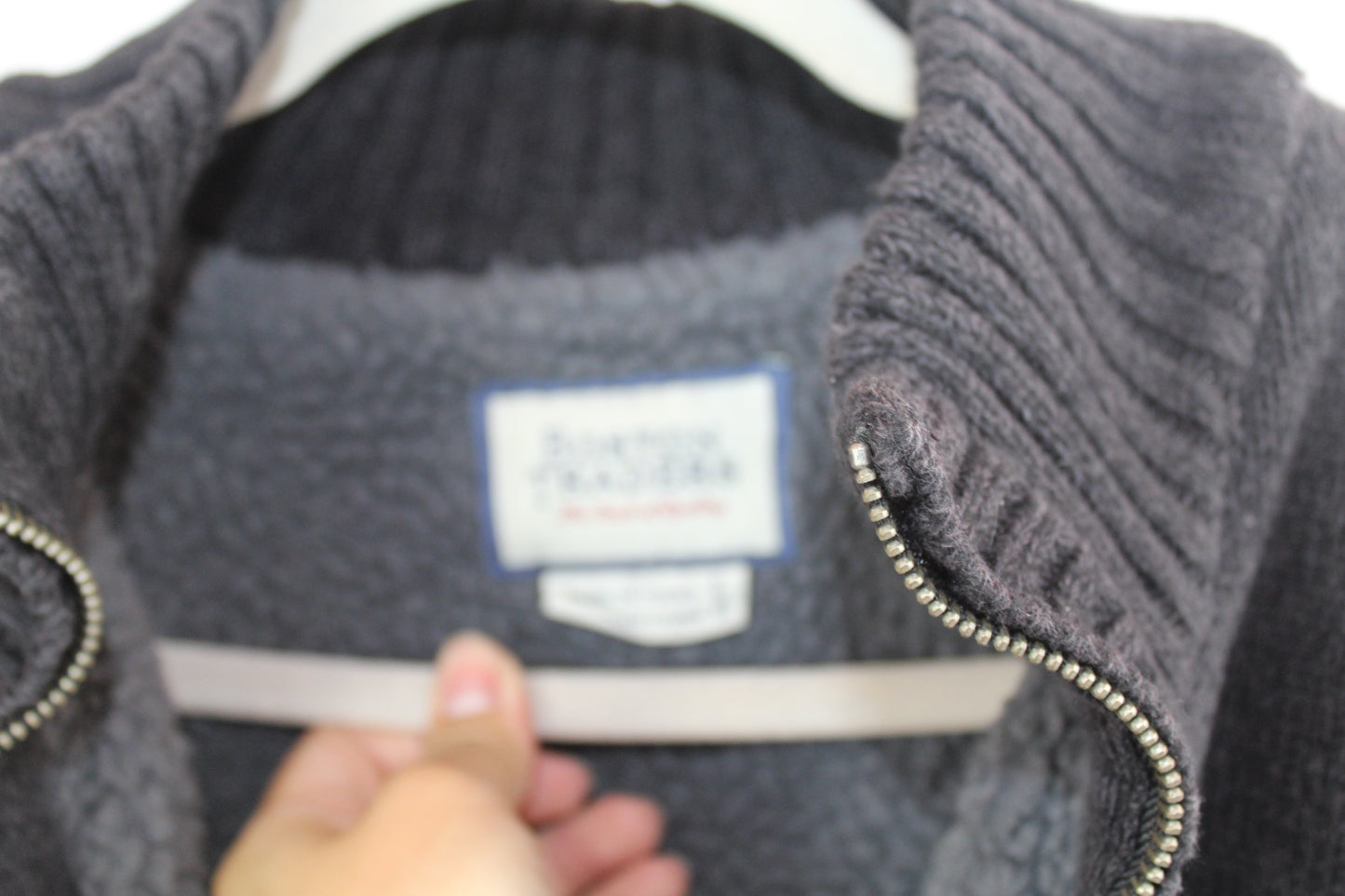 Men's Grey Knit Sweater Boston Traders Size Large