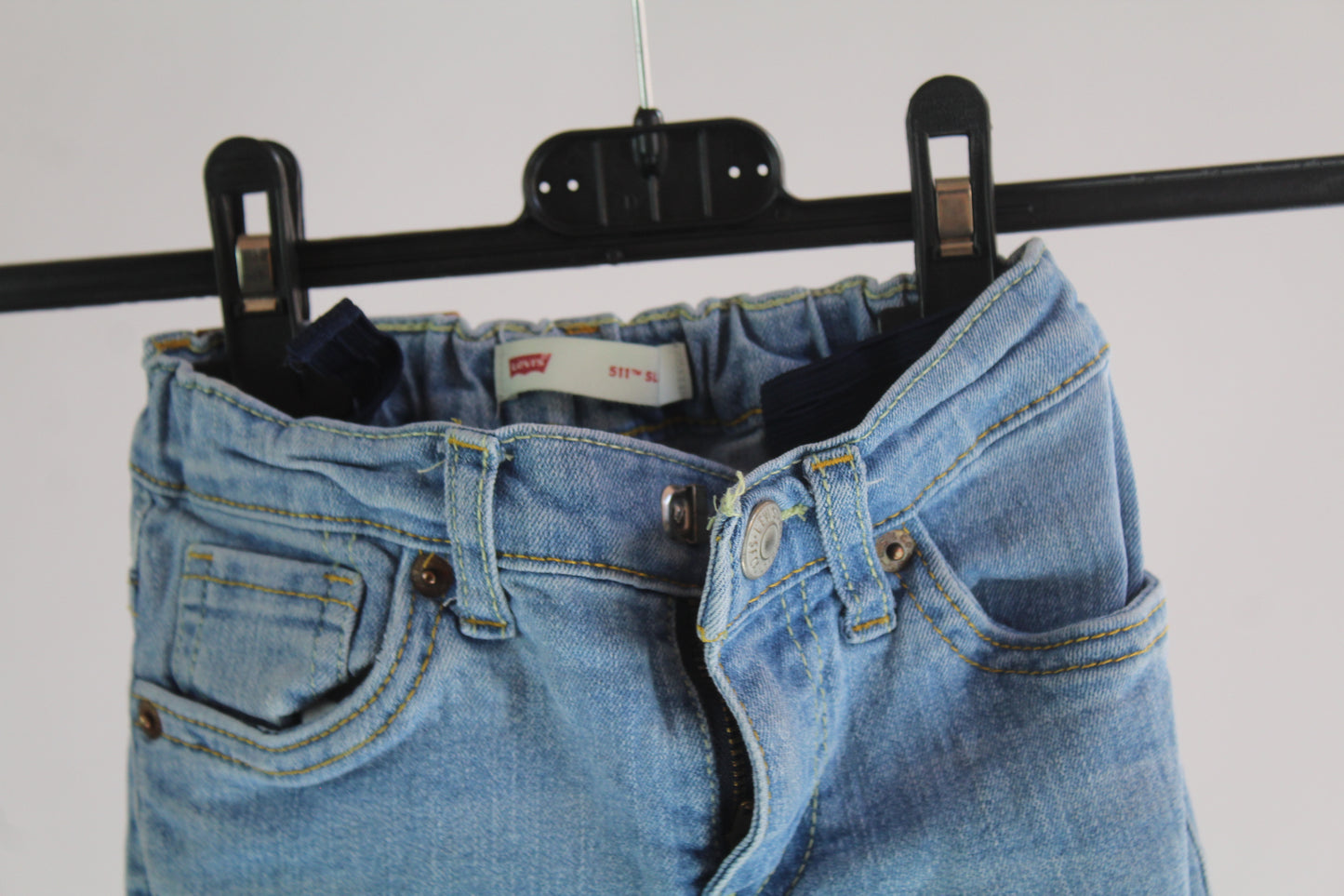 Boys Levi's Light Wash 511 Straight Leg Denim Size 4 Regular